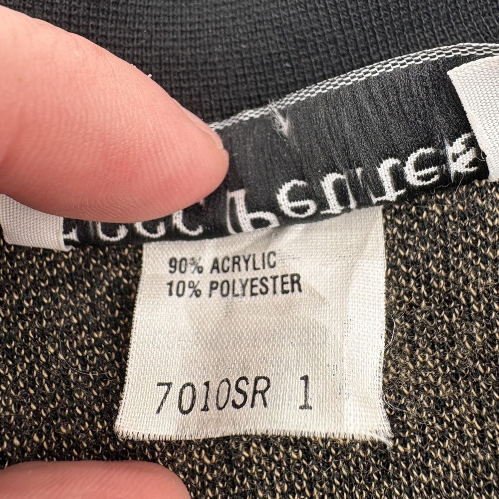 Ecco Petites Cardigan Sweater Womens Size Brown Black V Neck Pockets‎ - Picture 4 of 8